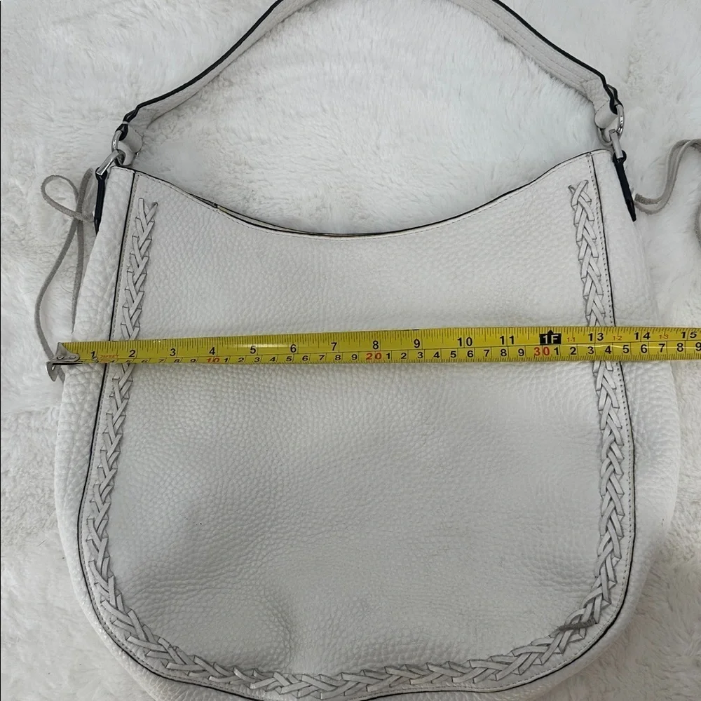Rebecca Minkoff White Textured Leather Shoulder Hobo Bag